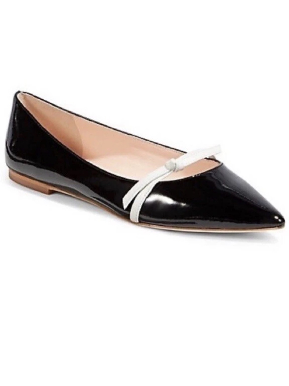 EUC KATE SPADE Delilah Knot Bow Patent Leather Slip On Flats